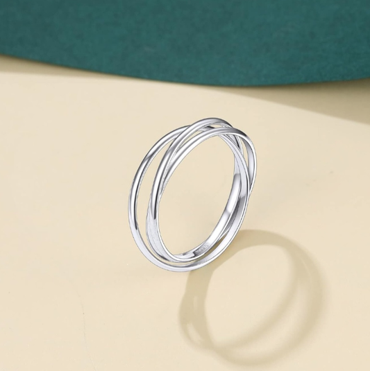 Sterling Silver Ring Trio 2 mm