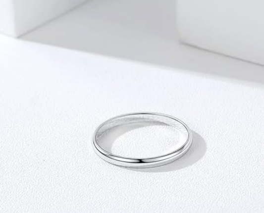 Wedding Sterling Silver 925 Ring 2 mm
