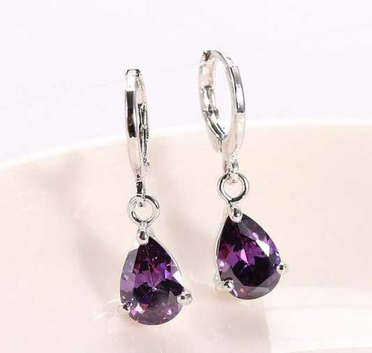Teardrop Earrings Sterling Silver 925 8 mm