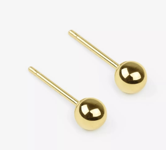 Sterling Silver Stud Balls Earrings