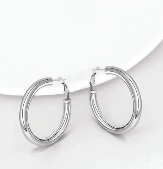 Sterling Silver Hoop Earrings 5 mm